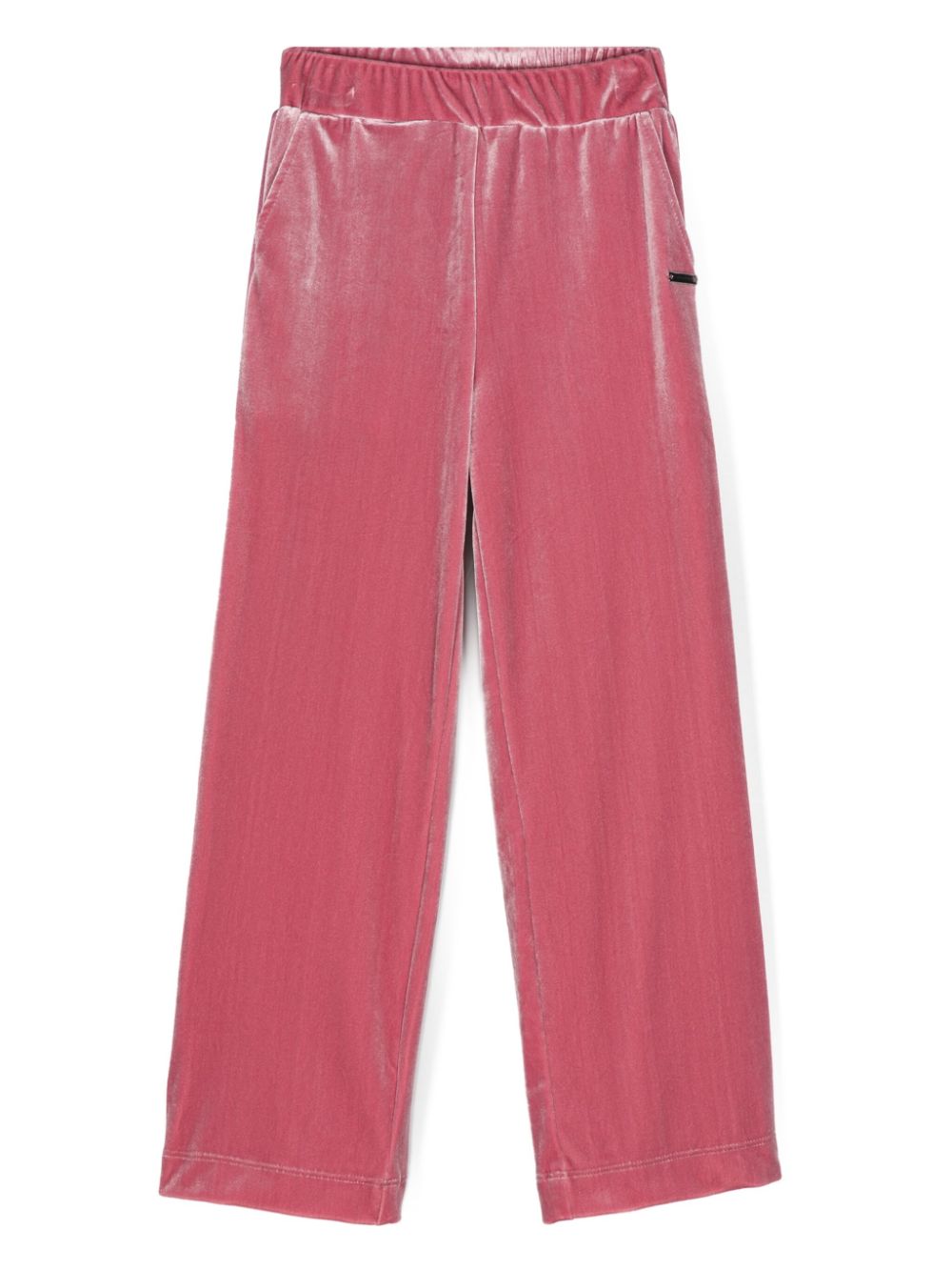 Monnalisa velvet-effect track pants - Pink von Monnalisa