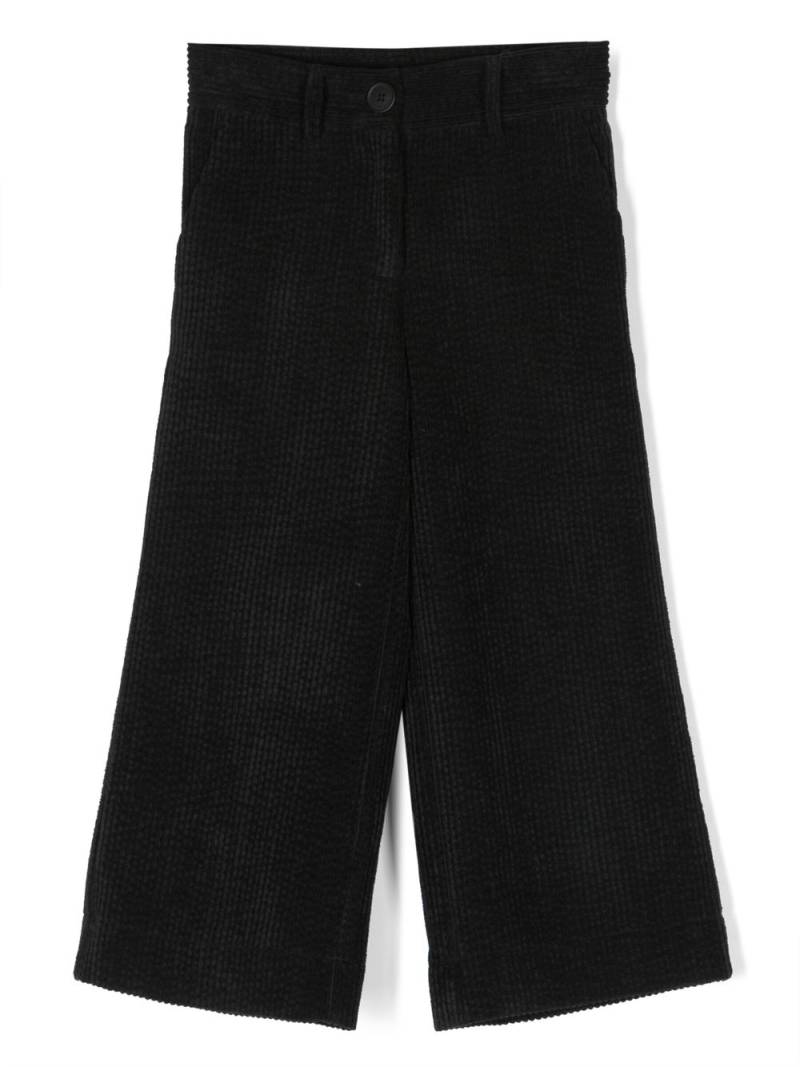 Monnalisa wide-leg corduroy trousers - Black von Monnalisa