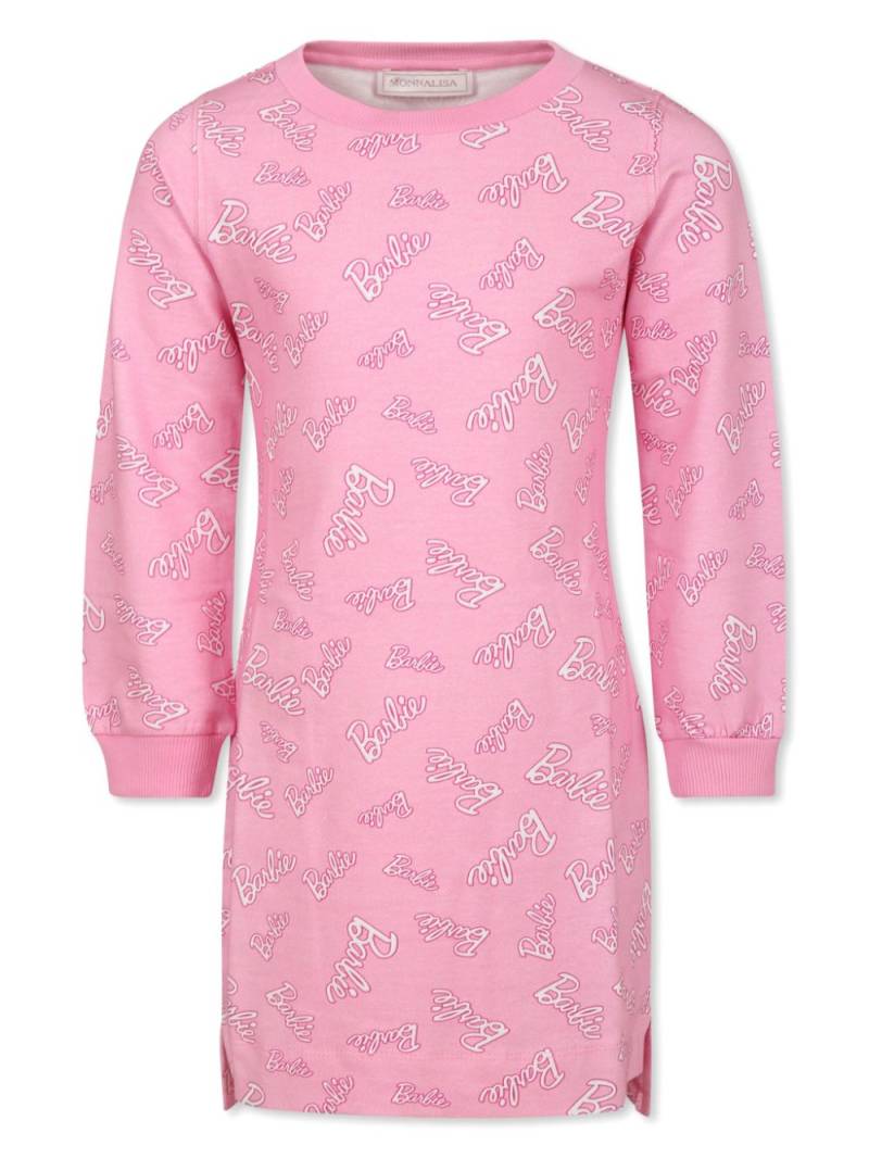 Monnalisa x Barbie logo sweatshirt dress - Pink von Monnalisa