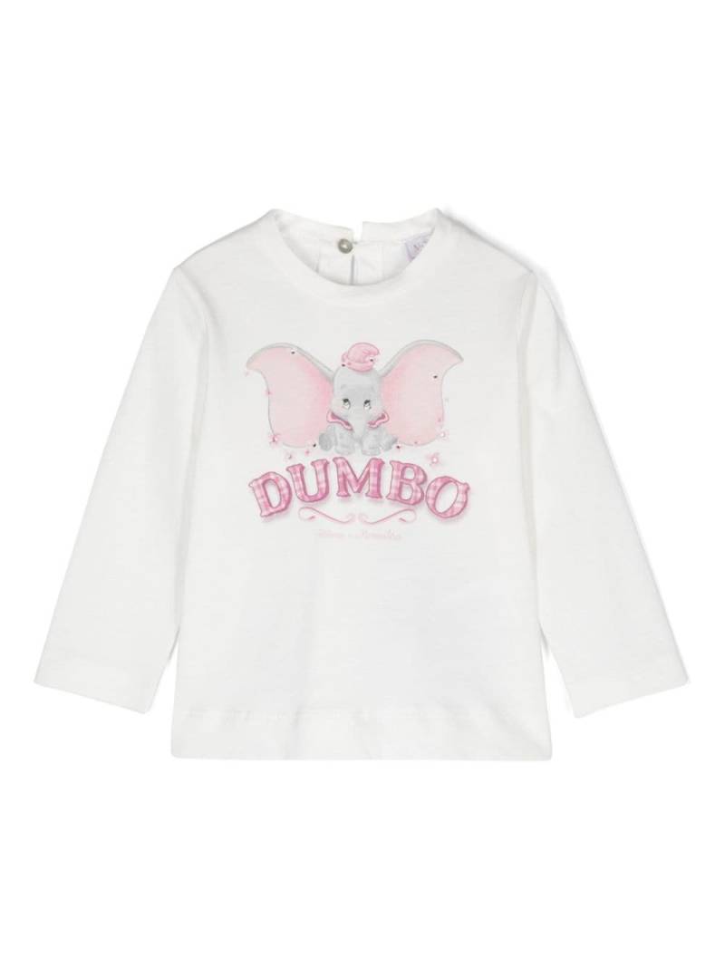 Monnalisa x Disney Dumbo cotton T-shirt - White von Monnalisa