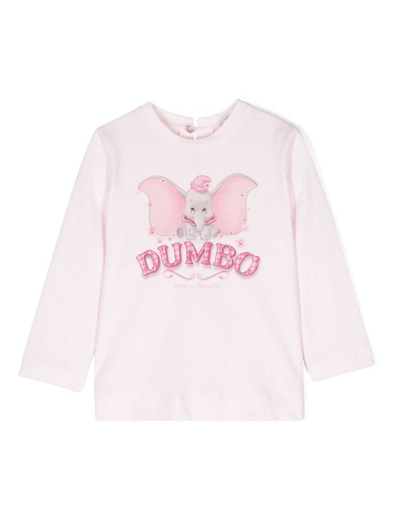 Monnalisa x Disney dumbo-print cotton T-shirt - Pink von Monnalisa