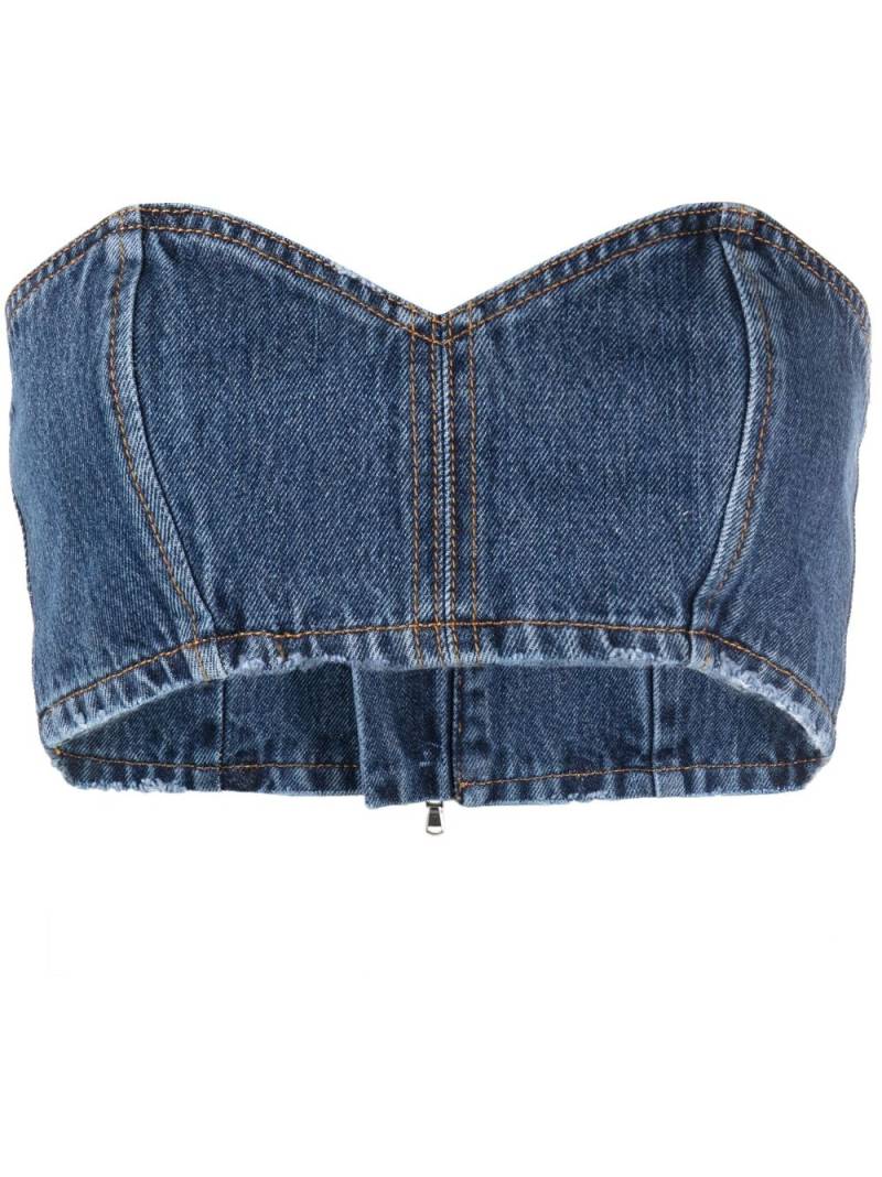 Mônot denim bandeau top - Blue von Mônot