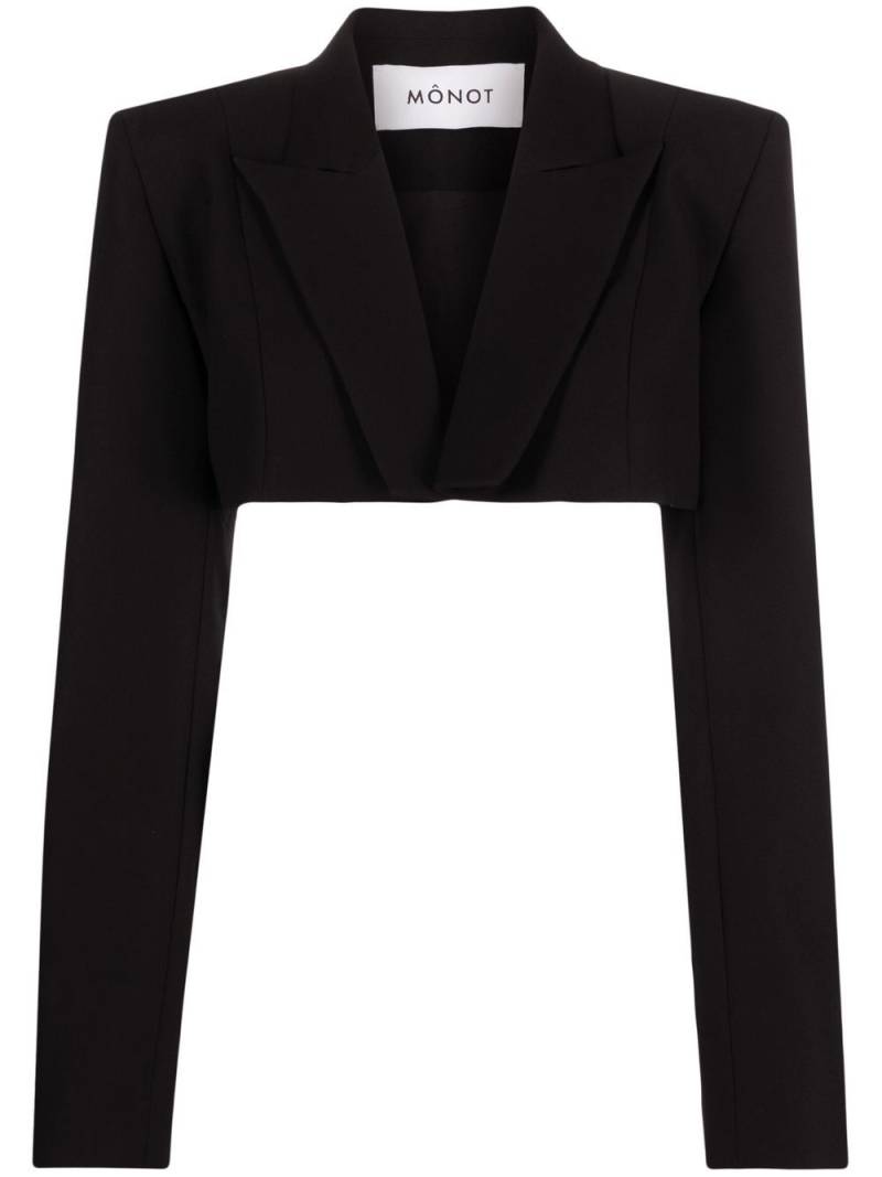 Mônot cropped single-breasted blazer - Black von Mônot