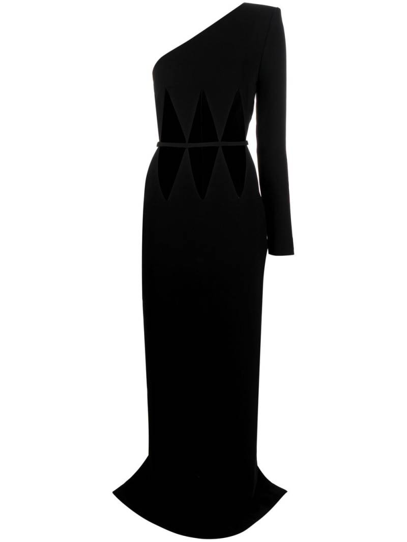 Mônot cut-out detailed asymmetric dress - Black von Mônot