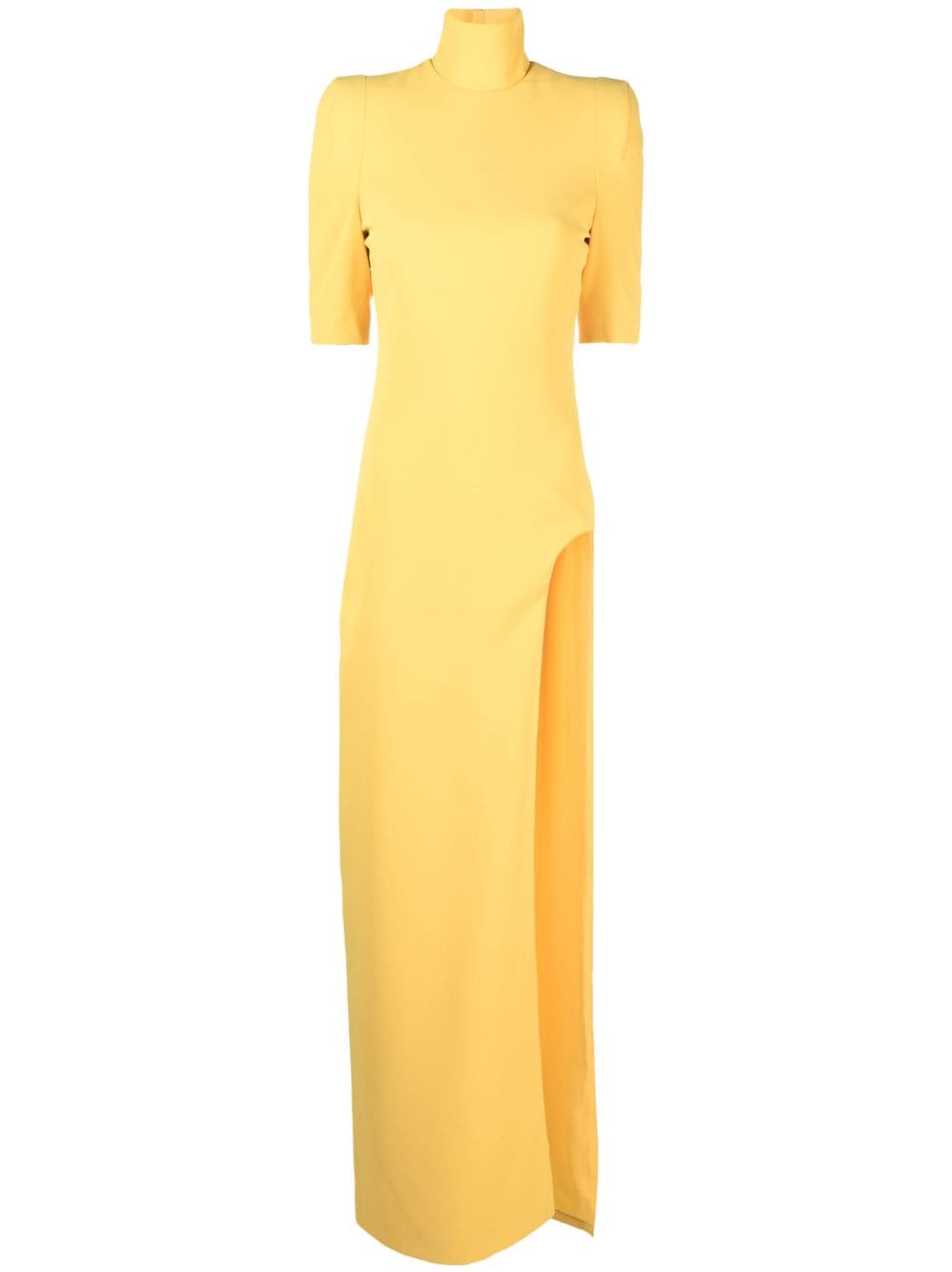 Mônot high-neck side-slit dress - Yellow von Mônot