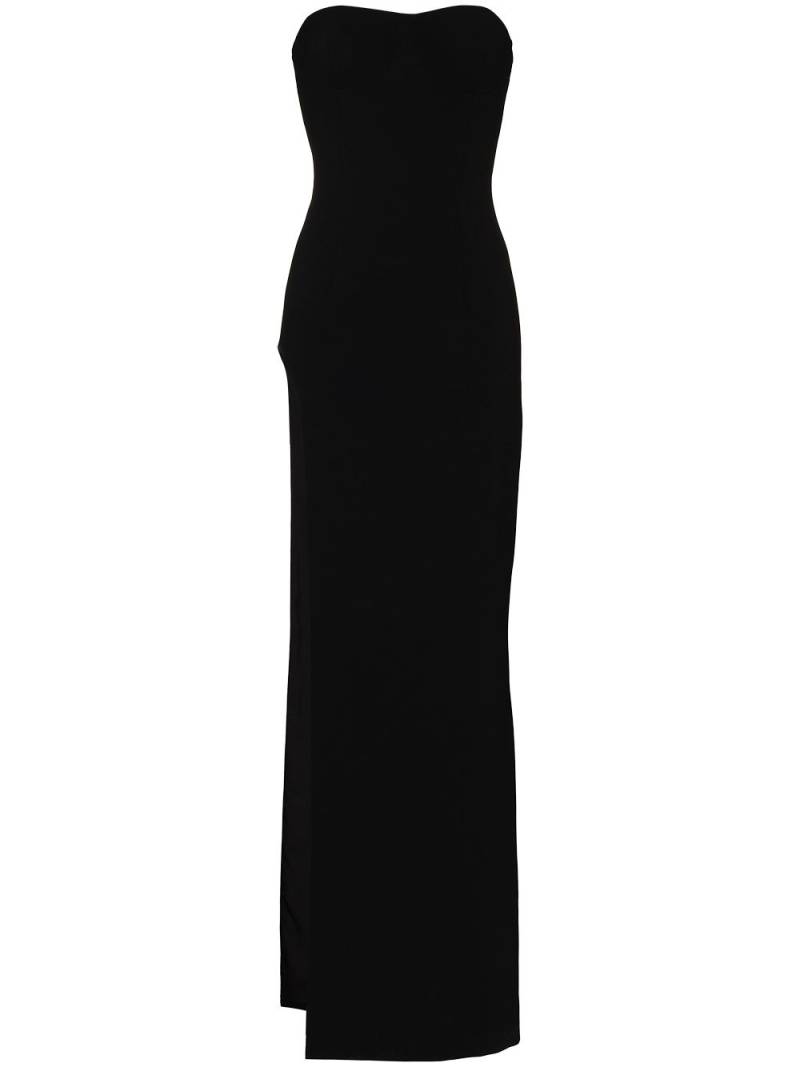 Mônot high-slit strapless tube gown - Black von Mônot