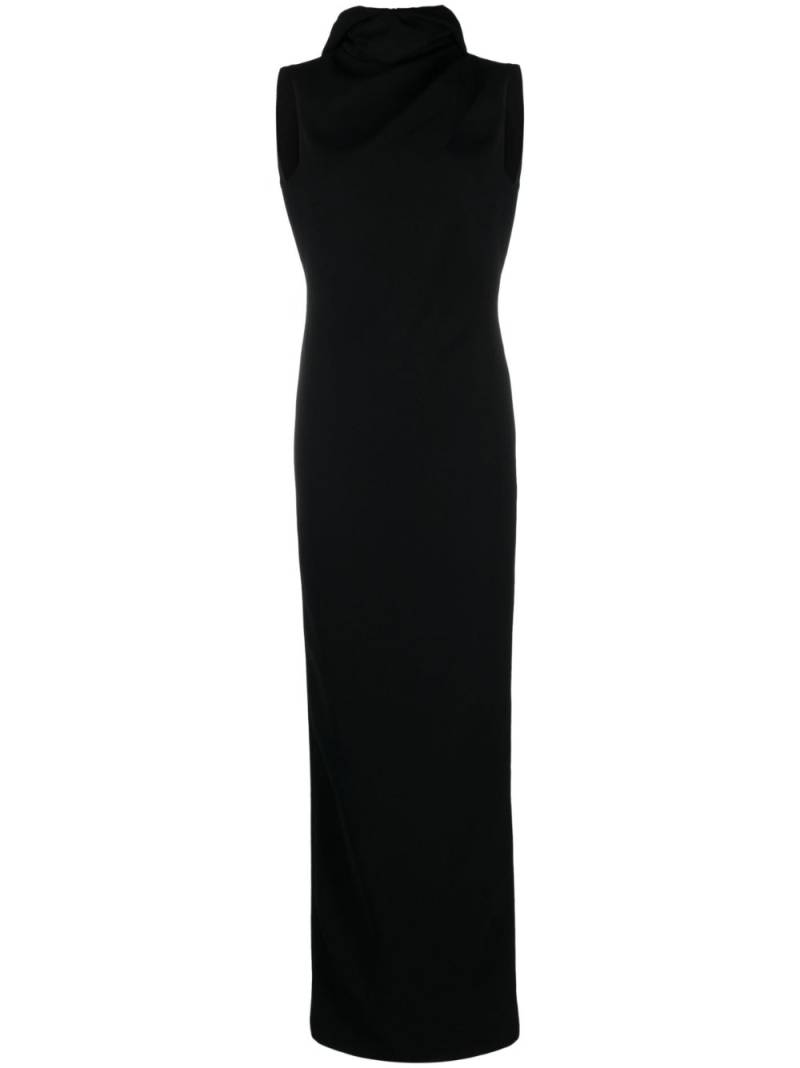 Mônot hooded open-back maxi dress - Black von Mônot