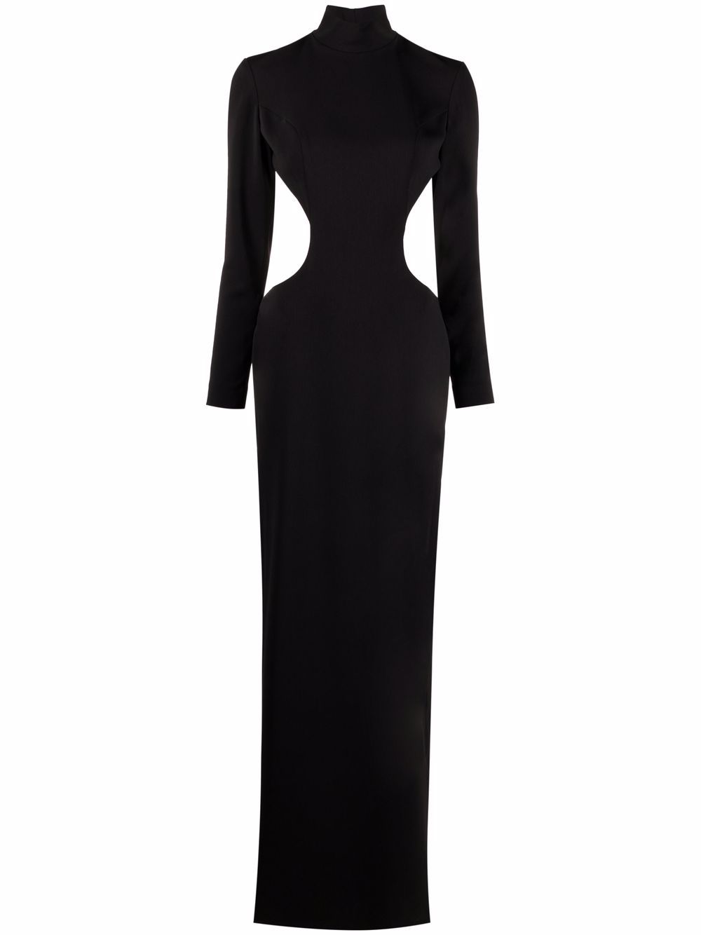 Mônot open-back high-neck cut-out evening gown - Black von Mônot