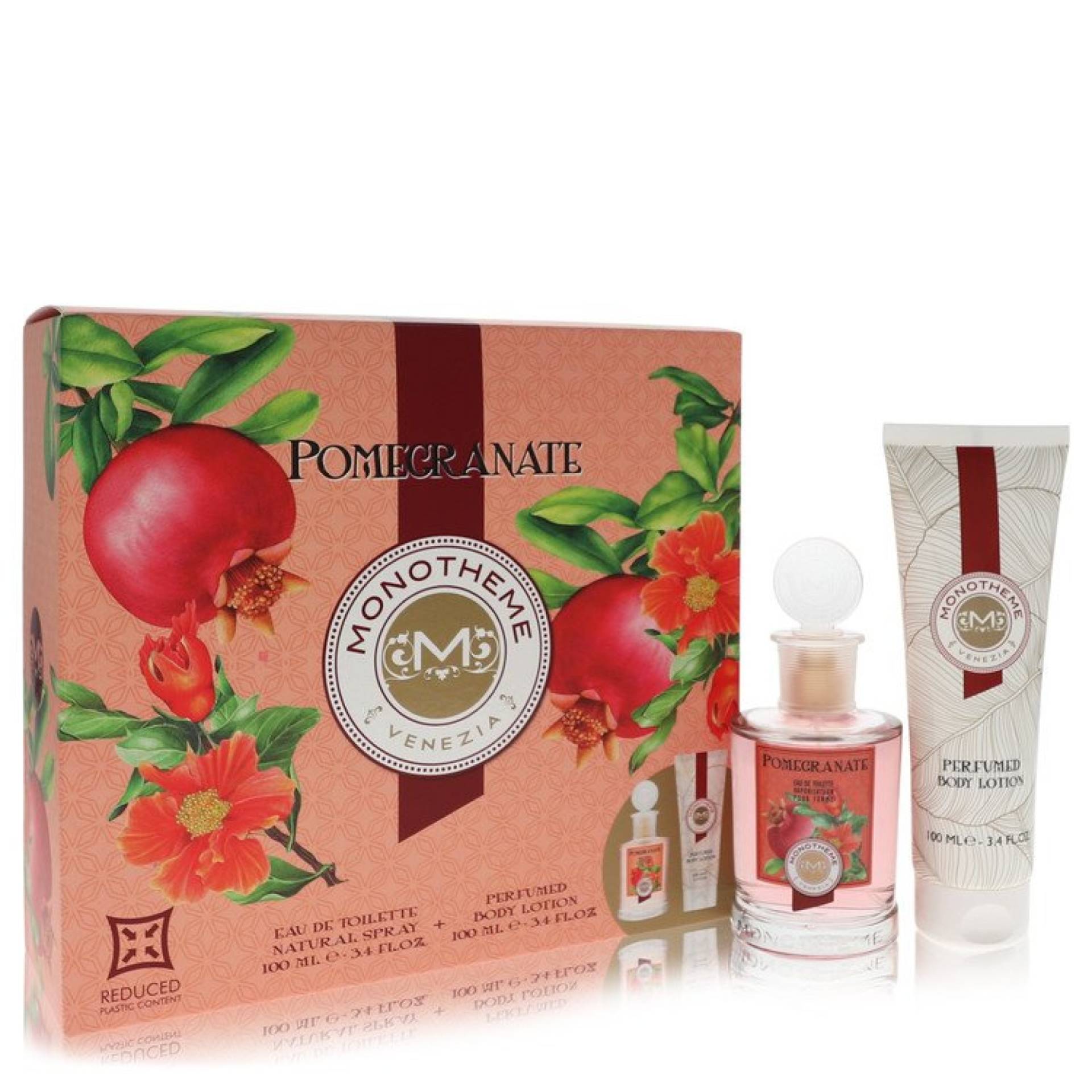 Monotheme Promegranate Gift Set -- 101 ml Eau De Toilette Spray + 101 ml Body Lotion von Monotheme