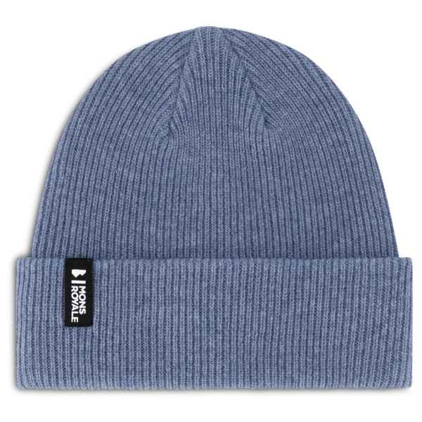 Mons Royale - Chunky Logger Merino Beanie - Mütze Gr One Size grau/blau von Mons Royale