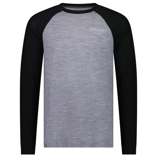 Mons Royale - Icon Merino Air-Con Raglan - Merinoshirt Gr M grau/schwarz von Mons Royale