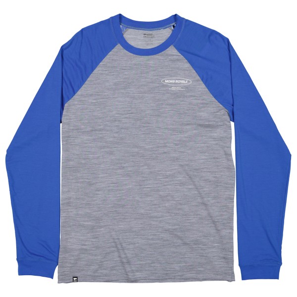 Mons Royale - Icon Raglan - Merinoshirt Gr L grau/blau von Mons Royale