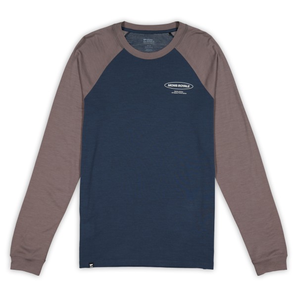 Mons Royale - Icon Raglan - Merinoshirt Gr S blau von Mons Royale
