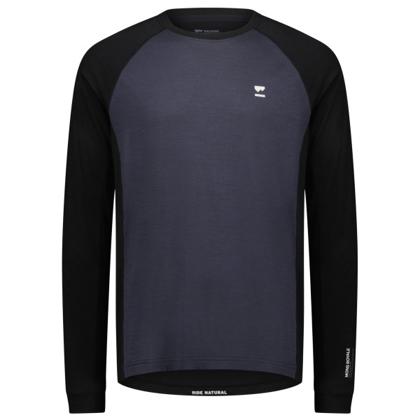 Mons Royale - Tarn Merino L/S - Merinolongsleeve Gr S blau/schwarz von Mons Royale