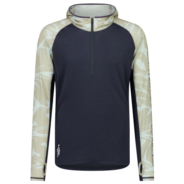 Mons Royale - Temple Merino Air-Con Hood - Merinoshirt Gr L blau von Mons Royale