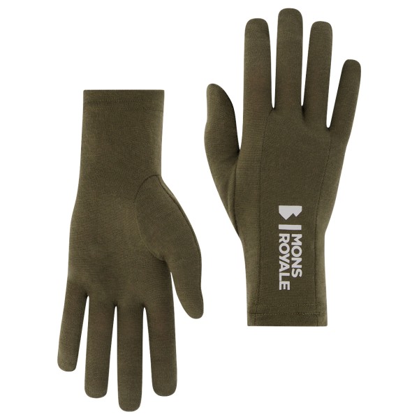 Mons Royale - Volta Merino Glove Liner - Handschuhe Gr L;M;S;XL braun/oliv;schwarz von Mons Royale