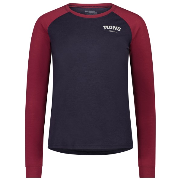 Mons Royale - Women's Icon Merino Air-Con Raglan - Merinoshirt Gr L blau von Mons Royale