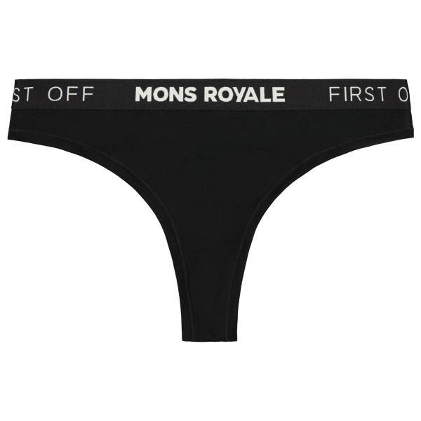 Mons Royale - Women's Merino Thong - Merinounterwäsche Gr M schwarz von Mons Royale