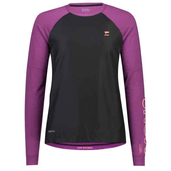 Mons Royale - Women's Tarn Merino Bike Wind Jersey - Velotrikot Gr XS schwarz/lila von Mons Royale