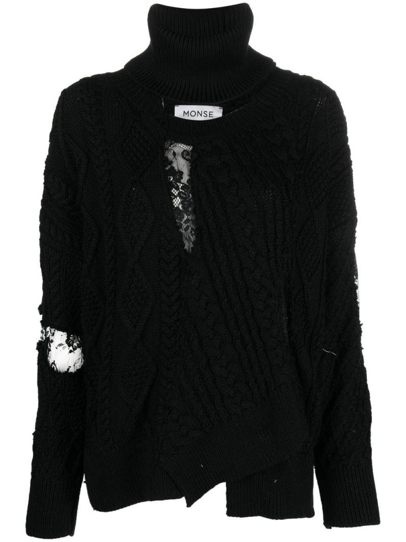 Monse cable-knit jumper - Black von Monse