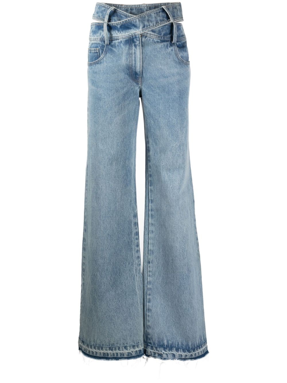 Monse criss-cross high-rise wide-leg jeans - Blue von Monse