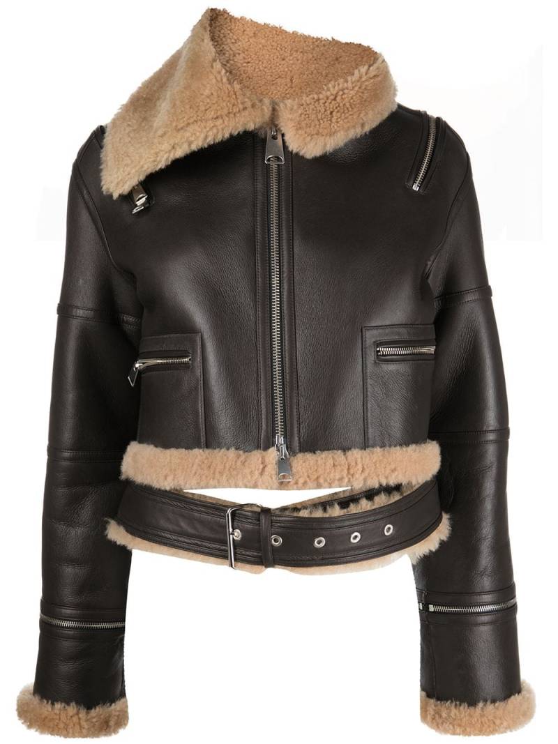 Monse cropped shearling jacket - Black von Monse