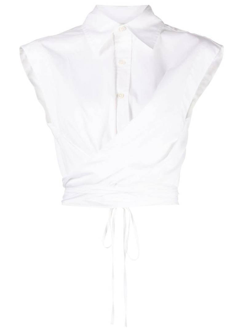 Monse cropped wraparound shirt - White von Monse