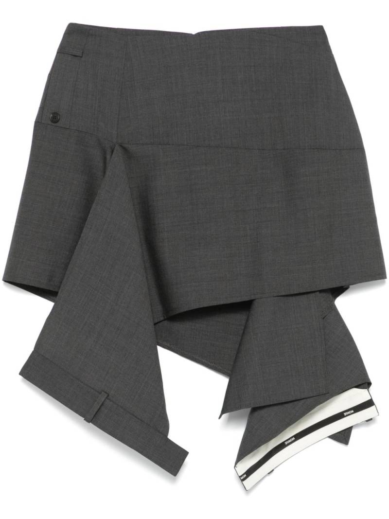 Monse deconstructed mini skirt - Grey von Monse