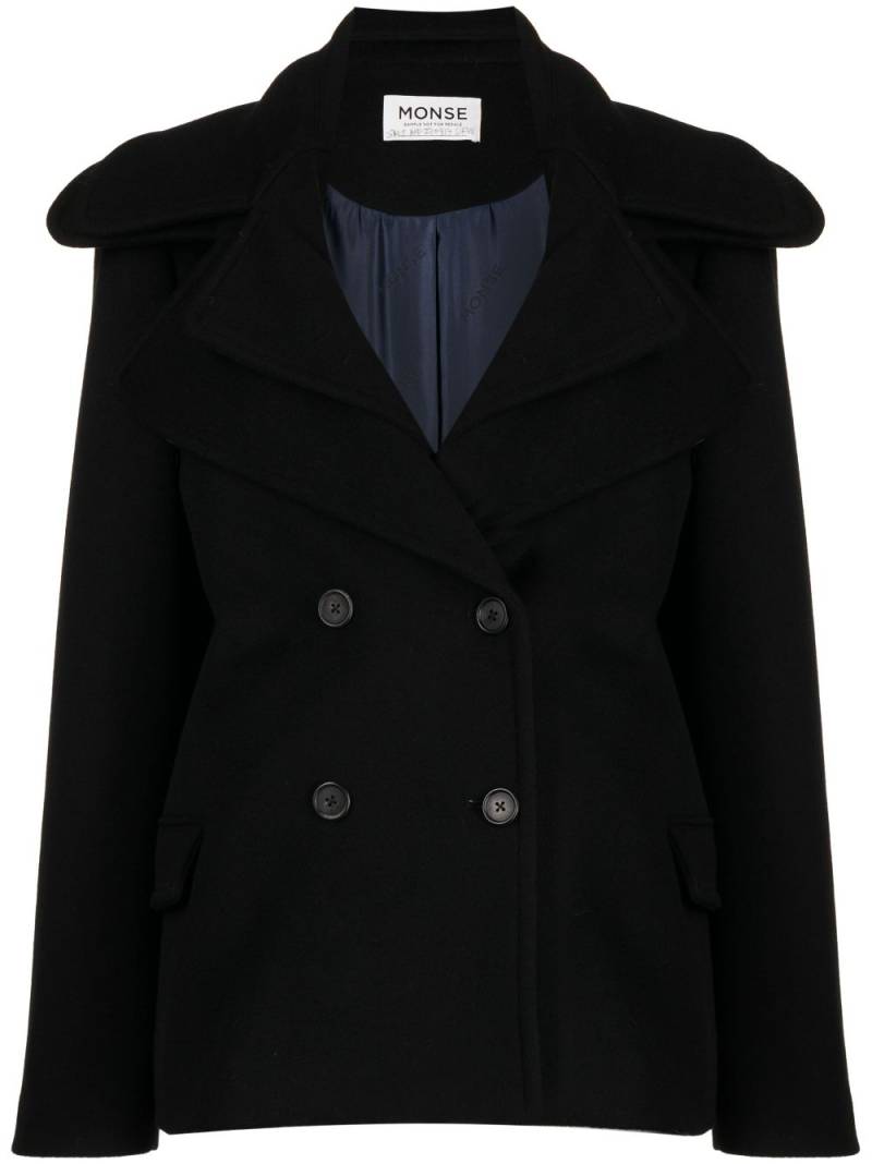 Monse double-collar double-breasted coat - Black von Monse