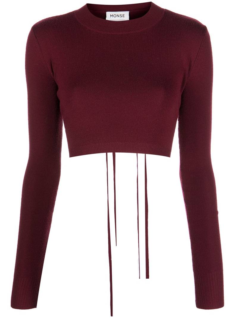 Monse lace-up detail sweatshirt - Red von Monse