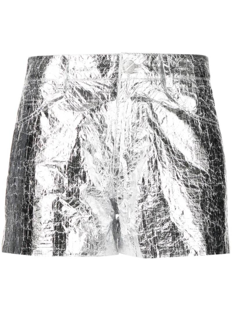 Monse metallic mini shorts - Silver von Monse