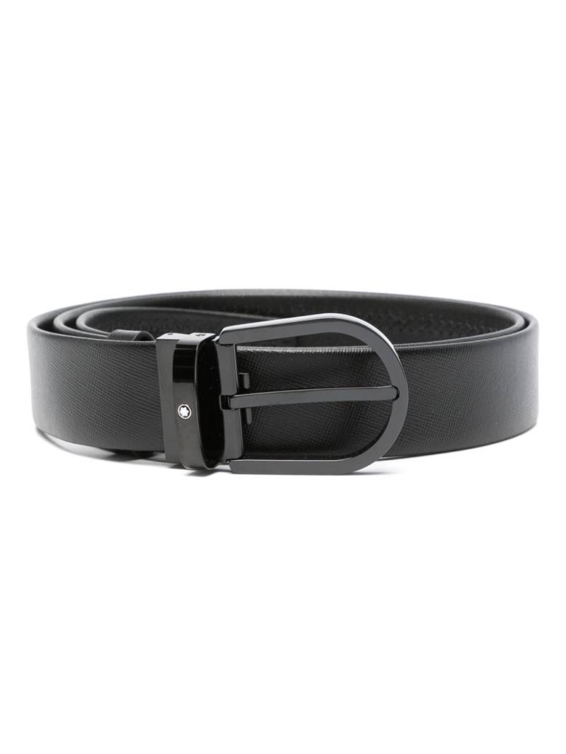 Montblanc Horseshoe-buckle leather belt - Black von Montblanc