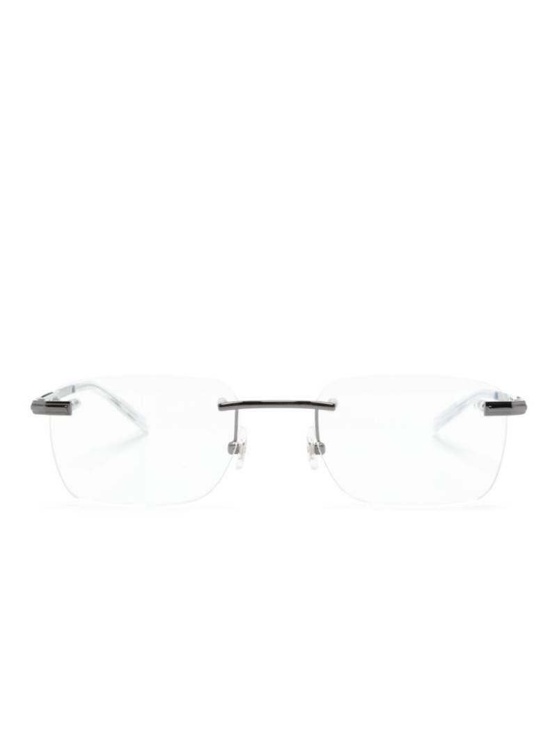 Montblanc MB0279O rimless rectangle-frame glasses - Neutrals von Montblanc