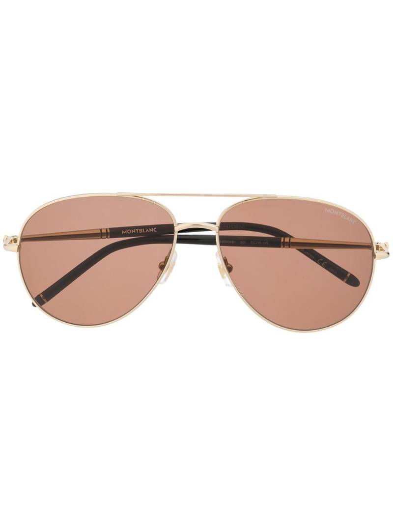 Montblanc pilot-frame sunglasses - Gold von Montblanc