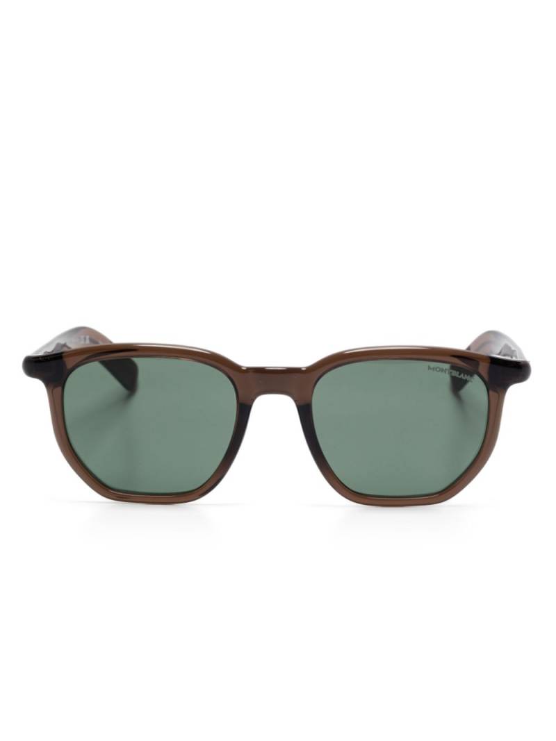 Montblanc geometric-frame sunglasses - Brown von Montblanc