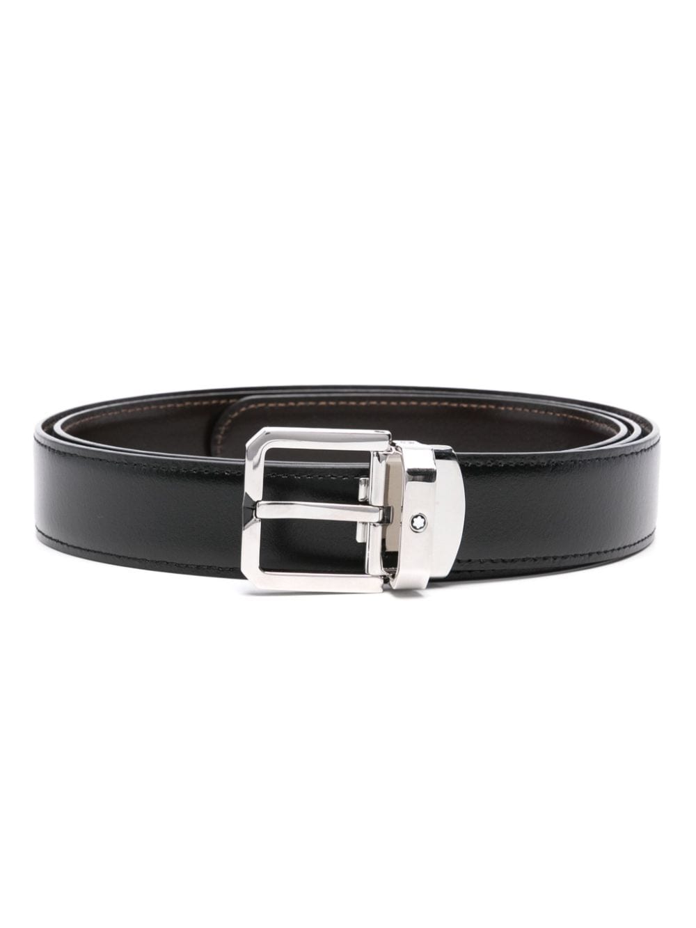 Montblanc logo-engraved leather belt - Black von Montblanc