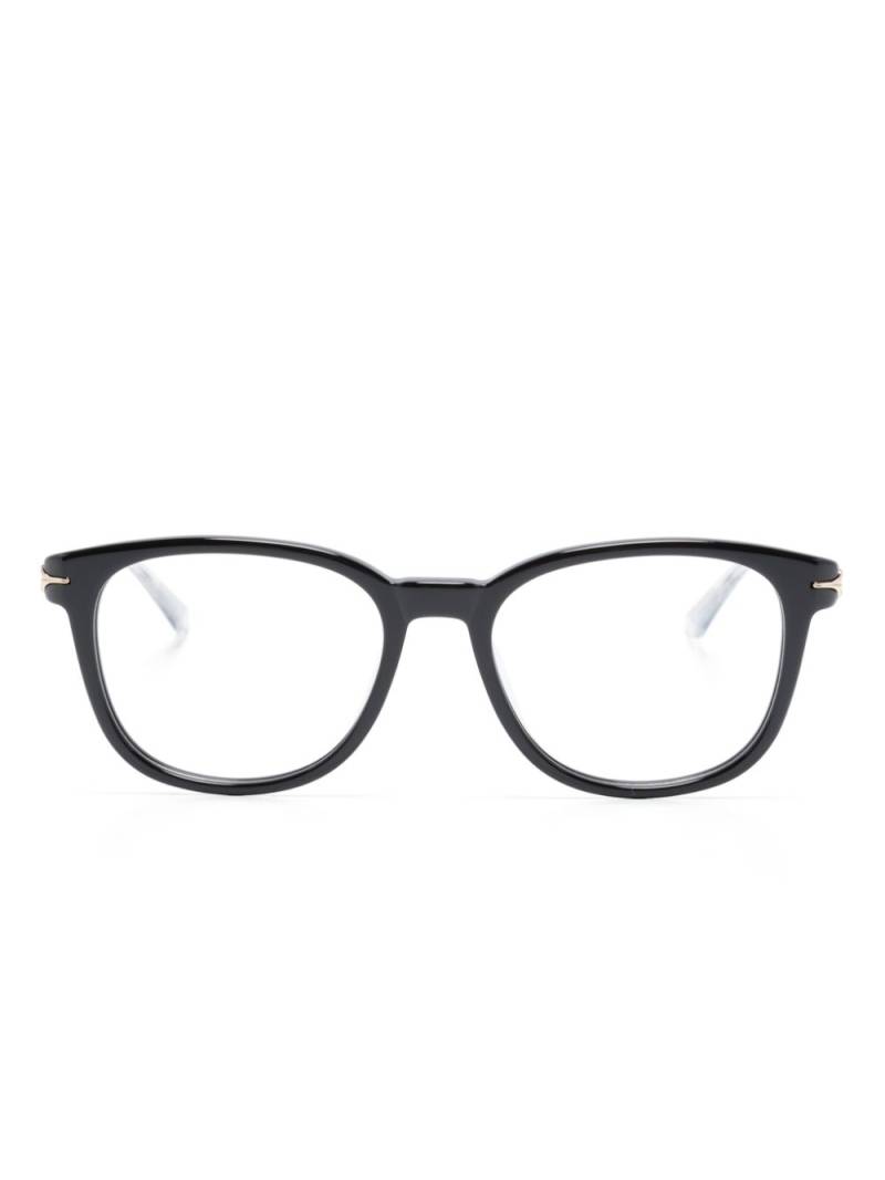 Montblanc logo-engraved round-frame glasses - Black von Montblanc