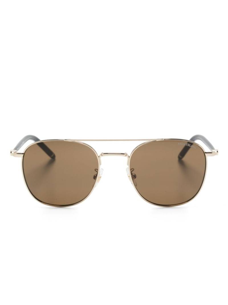 Montblanc raised-bridge square-frame sunglasses - Grey von Montblanc