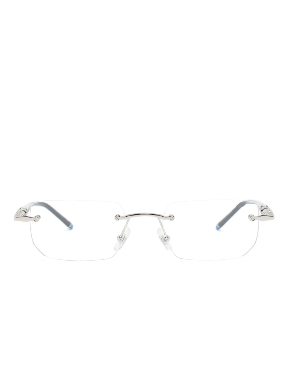 Montblanc rectangle-frame glasses - Silver von Montblanc