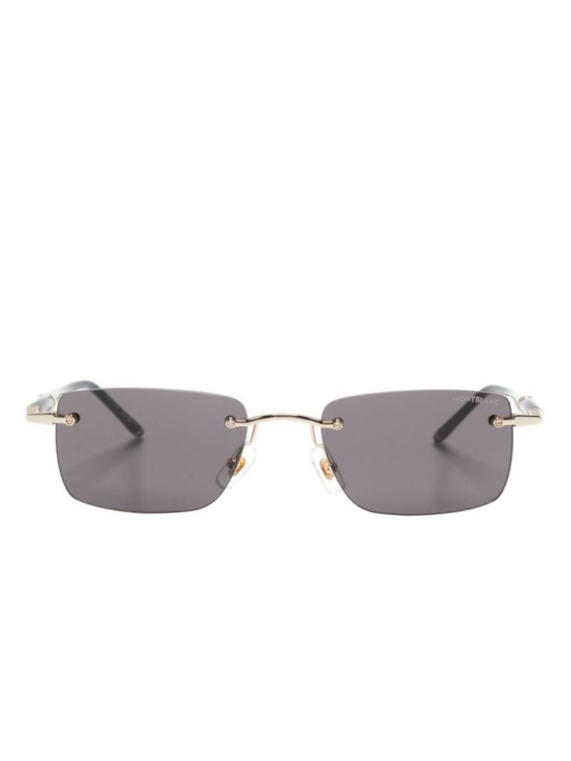 Montblanc rectangle-frame sunglasses - Gold von Montblanc