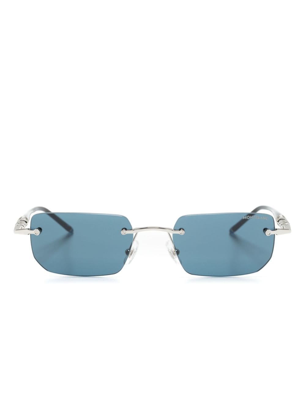 Montblanc rimless rectangle-frame sunglasses - Silver von Montblanc
