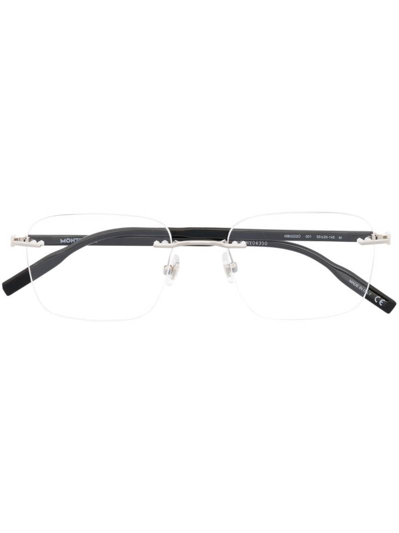 Montblanc rimless rectangular-frame glasses - Black von Montblanc