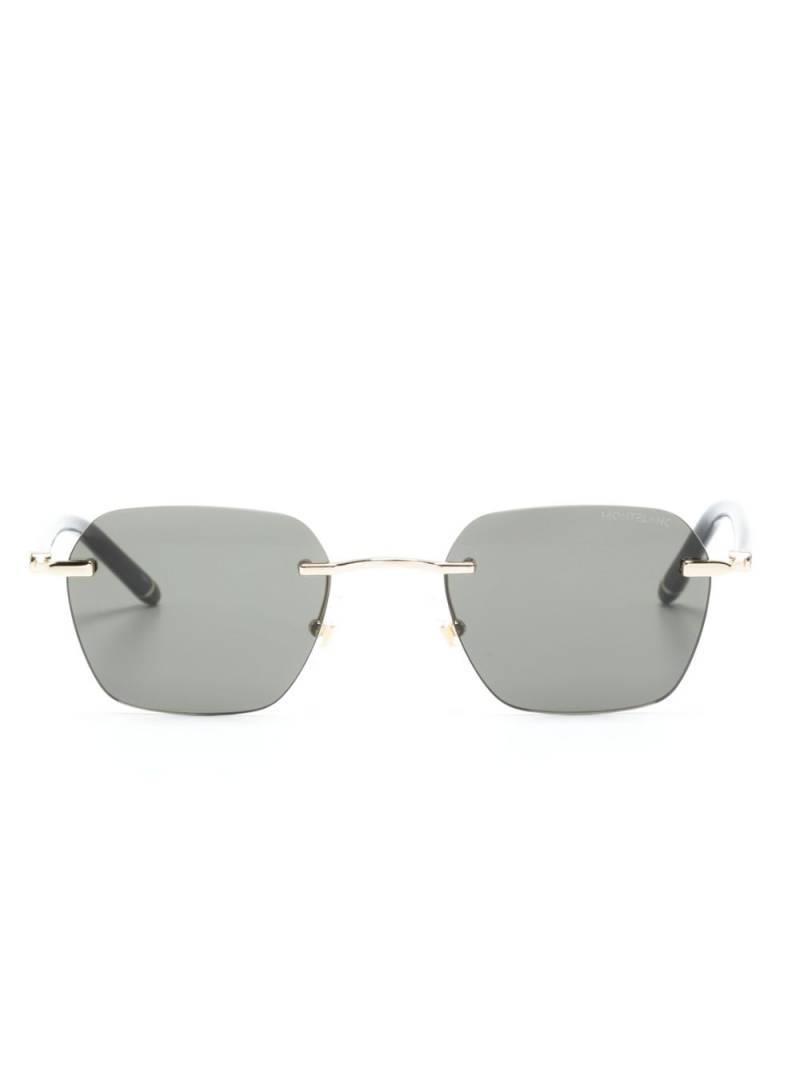 Montblanc rimless square-frame sunglasses - Black von Montblanc