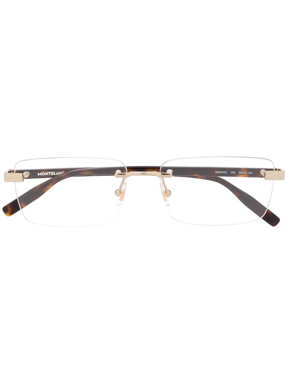 Montblanc rimless square glasses - Black von Montblanc