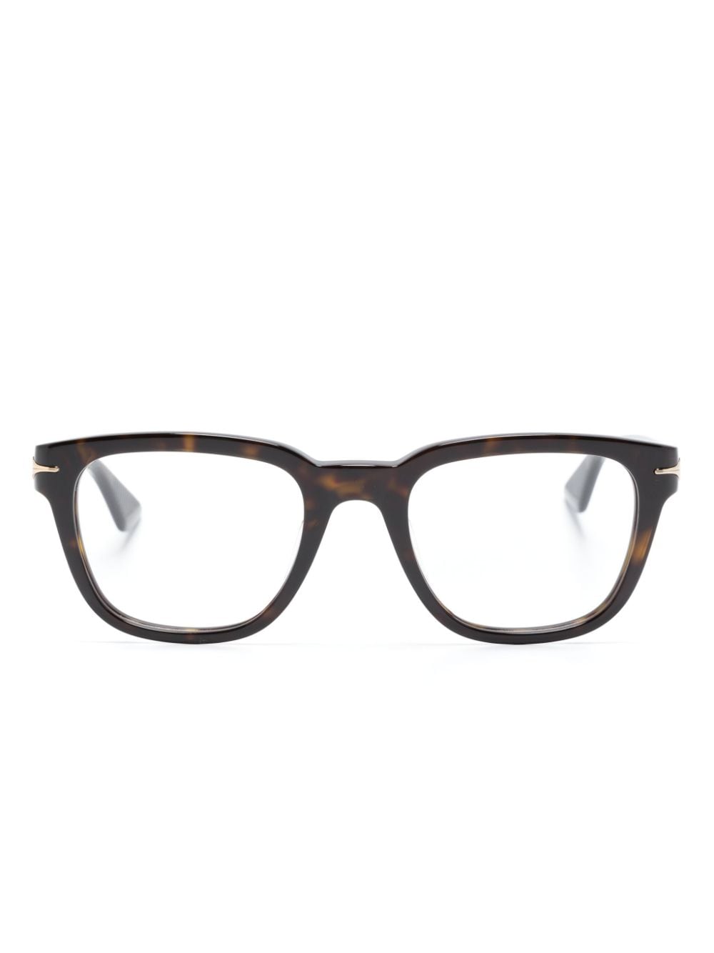 Montblanc tortoiseshell-effect square-frame glasses - Brown von Montblanc