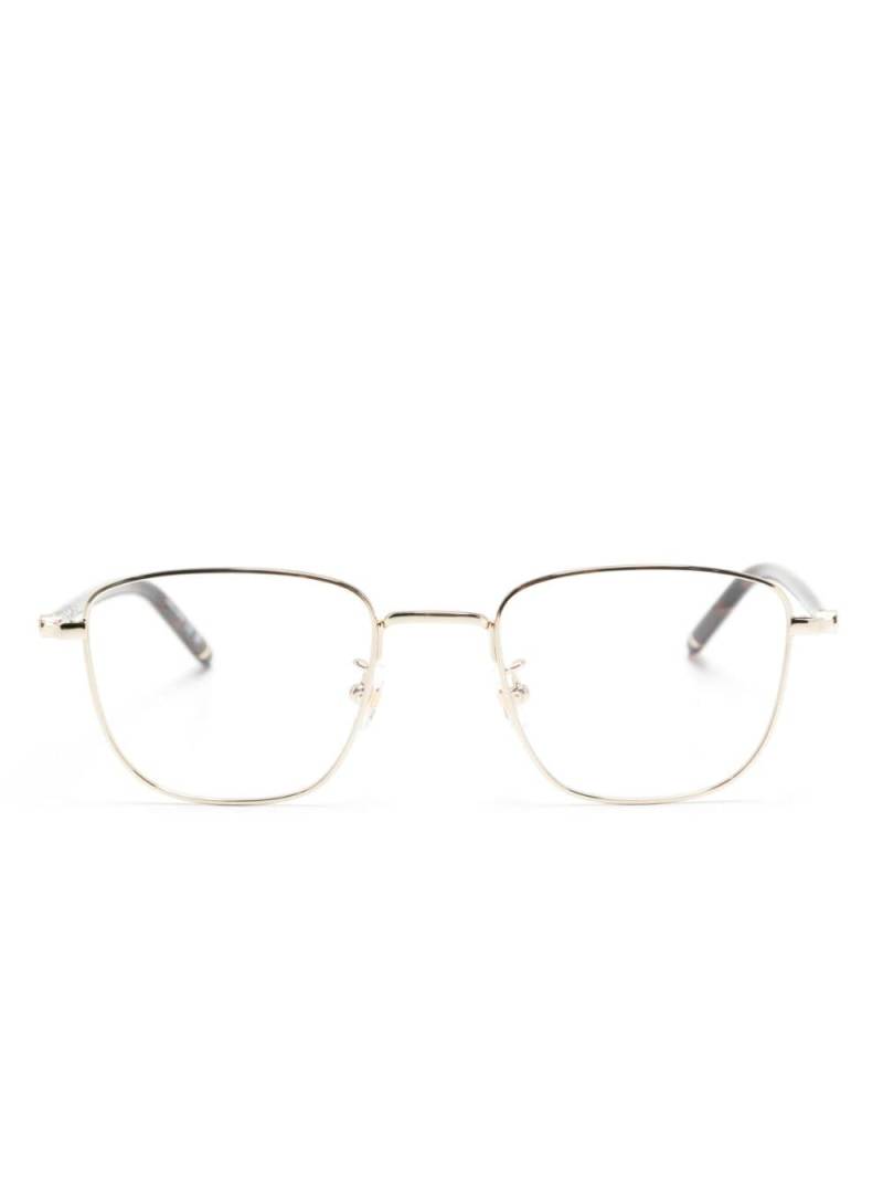 Montblanc tortoiseshell-effect square-frame glasses - Gold von Montblanc