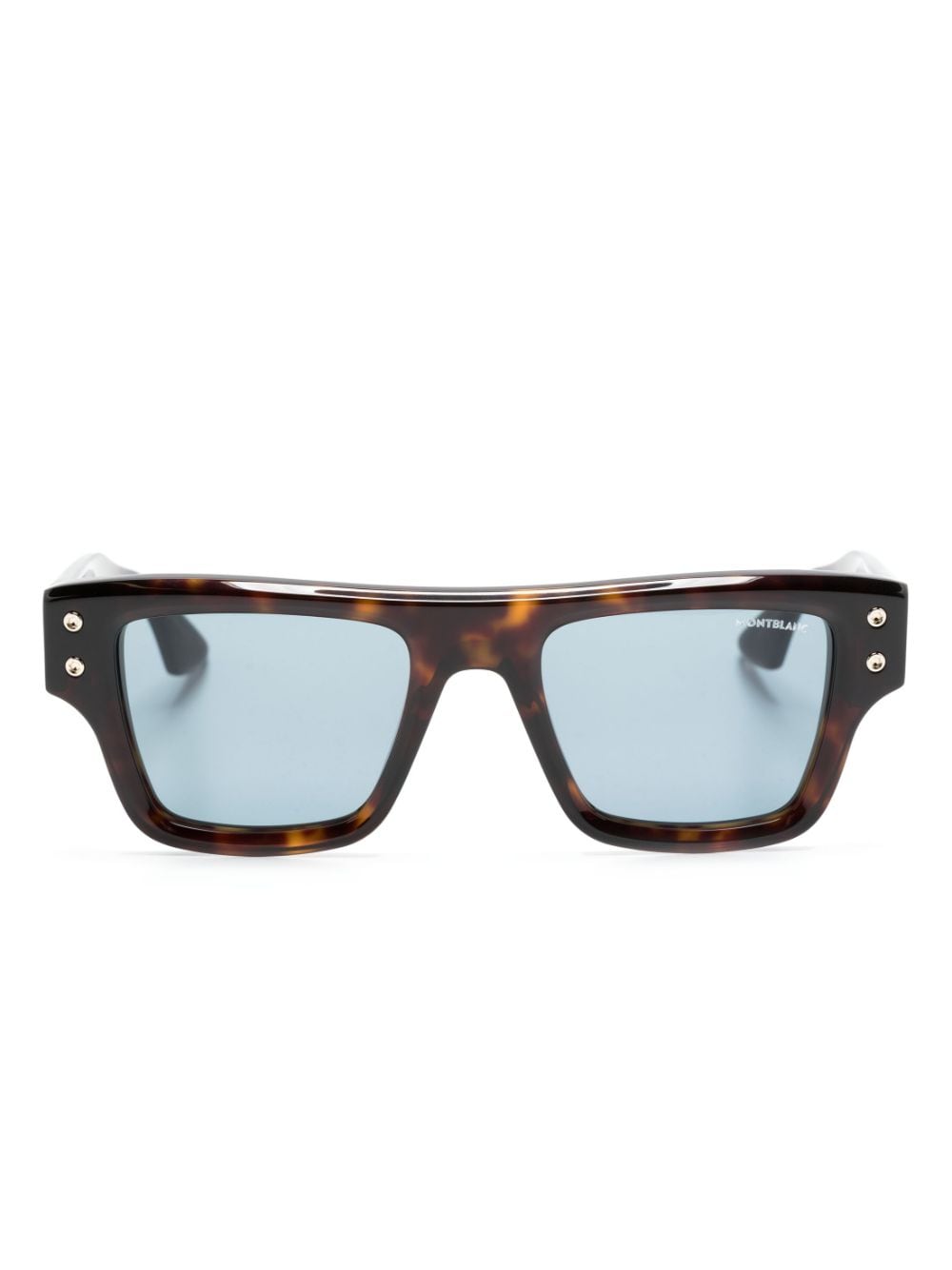 Montblanc tortoiseshell-effect square-frame sunglasses - Brown von Montblanc