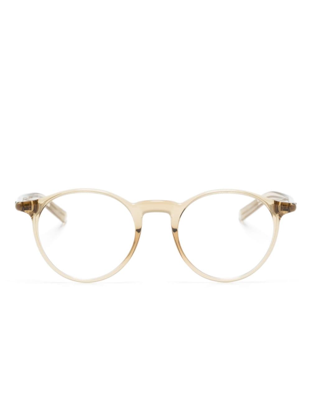 Montblanc translucent round-frame glasses - Neutrals von Montblanc