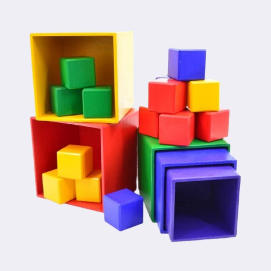 Montessori-pädagogik, Spielzeug, Holzspielzeug Für Kinder - Bunte Holzwürfel Unisex Multicolor ONE SIZE von Montessori