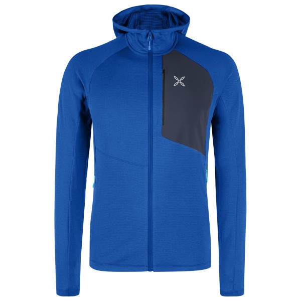 Montura - Vertigo Power Grid Hooded Maglia - Fleecejacke Gr L;M;S;XL blau von Montura